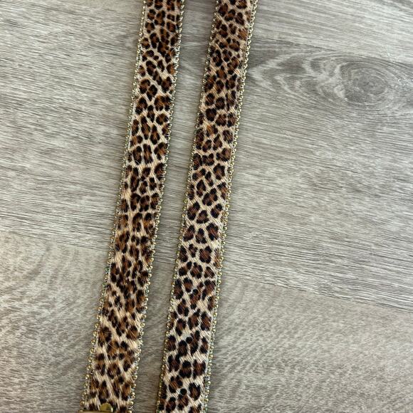 Vintage Leatherock Leopard Haircalf Belt Gold Hardware Y2K Statement Leather 90s main image 5